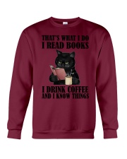 I READ BOOKS AND CAT Crewneck Sweatshirt tile