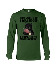 I READ BOOKS AND CAT Long Sleeve Tee tile