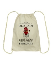 Old Lady Chickens - February Drawstring Bag tile