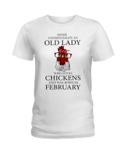 Old Lady Chickens - February Ladies T-Shirt front