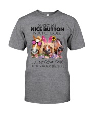 Nice Button Horse Classic T-Shirt front
