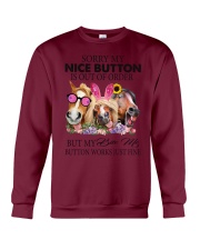 Nice Button Horse Crewneck Sweatshirt tile