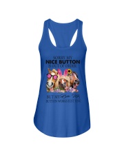 Nice Button Horse Ladies Flowy Tank tile