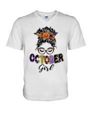 October Girl V-Neck T-Shirt tile
