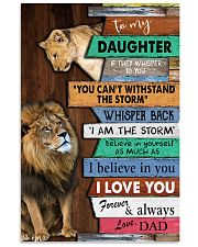 to my Daughter 11x17 Poster front