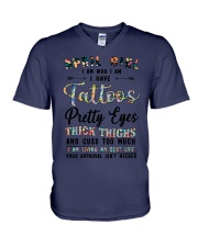 April Girl V-Neck T-Shirt tile
