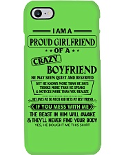 I am a proud girlfriend crazy boyfriend Phone Case tile