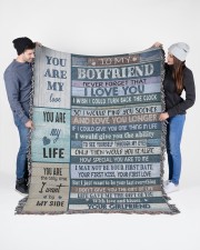 To my Boyfriend 60x80 - Woven Blanket aos-woven-throw-blanket-60x80-lifestyle-front-02