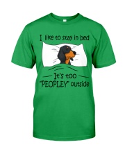 I like to stay in bed Dachshund Classic T-Shirt tile