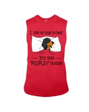 I like to stay in bed Dachshund Sleeveless Tee tile