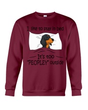 I like to stay in bed Dachshund Crewneck Sweatshirt tile