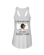 I like to stay in bed Dachshund Ladies Flowy Tank tile