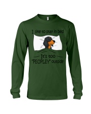 I like to stay in bed Dachshund Long Sleeve Tee tile