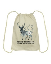 AND INTO THE FOREST Drawstring Bag tile