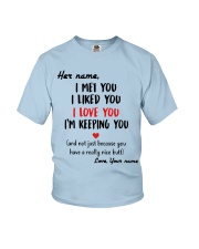 I Love You - Funny Girlfriend , Wife, Fiancée Youth T-Shirt tile
