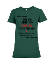 I Love You - Funny Girlfriend , Wife, Fiancée Premium Fit Ladies Tee tile