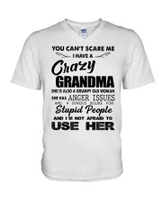 Crazy Grandma V-Neck T-Shirt tile