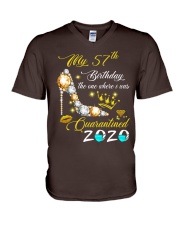 57th Birthday V-Neck T-Shirt tile