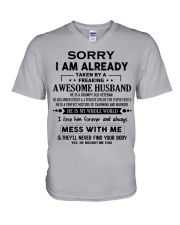 Gift for Wife V-Neck T-Shirt tile
