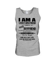 I am A Lucky Girlfriend Unisex Tank tile