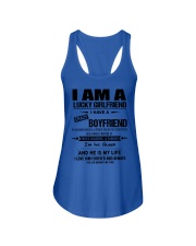 I am A Lucky Girlfriend Ladies Flowy Tank tile