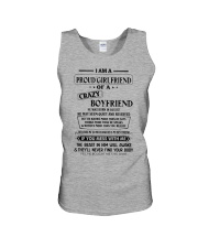 I am a proud girlfriend crazy boyfriend August Unisex Tank tile