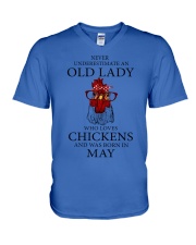 Old Lady Chickens - May V-Neck T-Shirt tile