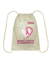 I Wear Pink For My Sister Drawstring Bag tile