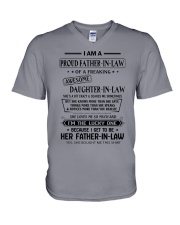 Father in law of a freaking Daughter in Law V-Neck T-Shirt tile
