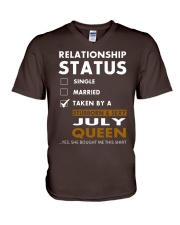 July Queen V-Neck T-Shirt tile