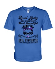 April Lady V-Neck T-Shirt tile