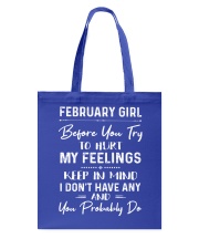 February Girl Tote Bag tile