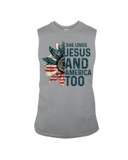 she love jesus and american too Sleeveless Tee tile