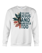 she love jesus and american too Crewneck Sweatshirt tile