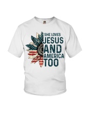 she love jesus and american too Youth T-Shirt tile