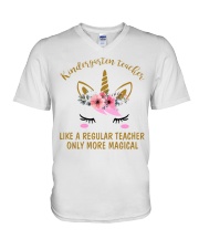 Kindergarten Teacher V-Neck T-Shirt tile