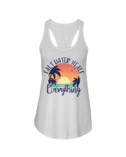 salt water heals everything Ladies Flowy Tank tile