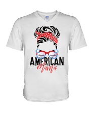 America mama V-Neck T-Shirt tile