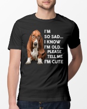 I so sad-basset hound Classic T-Shirt lifestyle-mens-crewneck-front-13