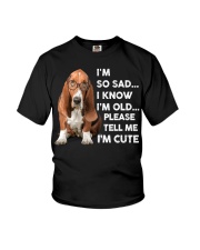 I so sad-basset hound Youth T-Shirt tile