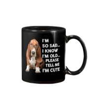 I so sad-basset hound Mug tile