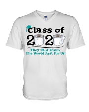Class of 2020 - cyan V-Neck T-Shirt tile