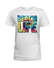 Tie-dye beach life Ladies T-Shirt tile