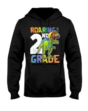 Roaring 2nd Grade Dinosaur T Rex Hooded Sweatshirt tile