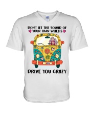 Don't let the sound of your own wheels V-Neck T-Shirt tile