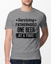 Surviving fatherhood one beer 2 Classic T-Shirt lifestyle-mens-crewneck-front-13
