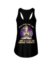 Peace love Ladies Flowy Tank tile