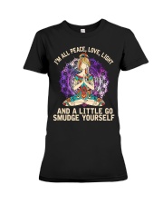 Peace love Premium Fit Ladies Tee front