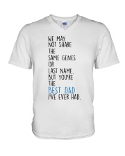 the best dad i've ever had - stepdad V-Neck T-Shirt tile