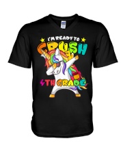 I'm ready to crush 4th Grade V-Neck T-Shirt tile